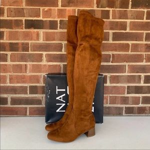 Naturalizer rich cognac toffee knee-high boots size 6.5w